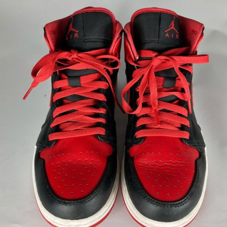  NIKE ナイキ スニーカー Air Jordan 1 Mid  Bred Toe DQ8426-060 ブラック×レッド