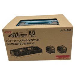 △△ MAKITA マキタ パワーソースキットXGT10 2口充電器 8.0Ah バッテリー 2個 DC40RB+BL4080Fx2 A-74859 ブルー Nランク