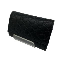 △△ GUCCI グッチ キーケース  6連キーケース グッチシマ アウトレットマーク有 150402-0959 ブラック Bランク