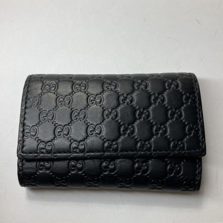  GUCCI グッチ キーケース  6連キーケース グッチシマ アウトレットマーク有 150402-0959 ブラック