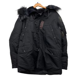 △△ BUZZ RICKSON'S バズ リクソンズ ウィリアム ギブソン LARGE コート N-3B ブラック Bランク