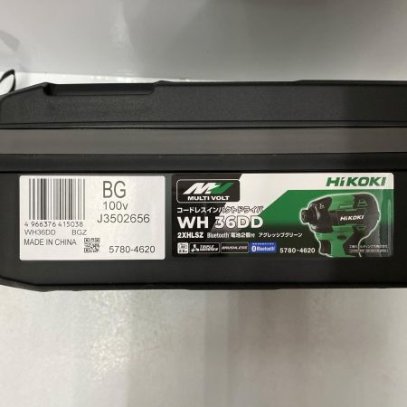  HiKOKI ハイコーキ コードレスインパクトドライバ 36V WH36DD アグレッシブグリーン 未使用品 付属品完備