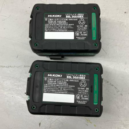  HiKOKI ハイコーキ  インパクトドライバ　 充電器・充電池2個・ケース付　３６ｖ・Ｊ3503532 WH36DD ブラック