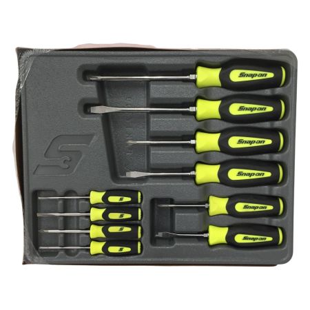  Snap-on スナップオン コンビネーションソフトグリップドライバー 10本セット SGDX6040BHV イエロー ケース付