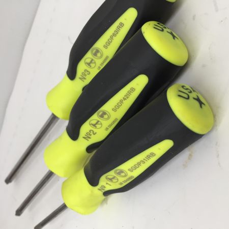  Snap-on スナップオン コンビネーションソフトグリップドライバー 10本セット SGDX6040BHV イエロー ケース付