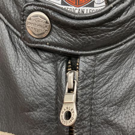  HARLEY-DAVIDSON ハーレーダビッドソン レザー シングルライダースジャケット  ファスナー難あり Lサイズ 98018-10VM ブラック