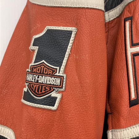  HARLEY-DAVIDSON ハーレーダビッドソン レザー シングルライダースジャケット  ファスナー難あり Lサイズ 98018-10VM ブラック