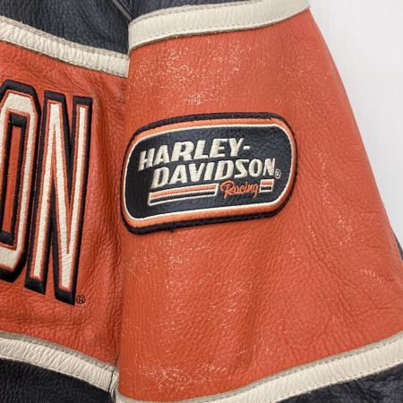  HARLEY-DAVIDSON ハーレーダビッドソン レザー シングルライダースジャケット  ファスナー難あり Lサイズ 98018-10VM ブラック
