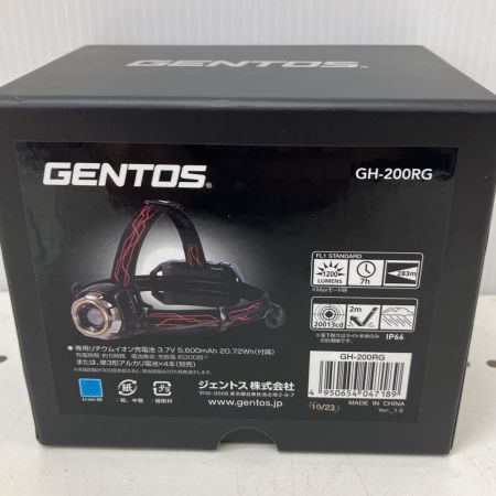  GENTOS ハイブリッド式LEDヘッドライト GH-200RG ブラック