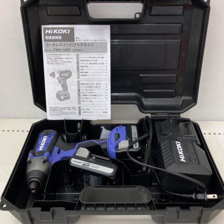  HiKOKI ハイコーキ 14.4Vコードレスインパクトドライバ　充電器・充電池2個・ケース付  FWH14DF パープル