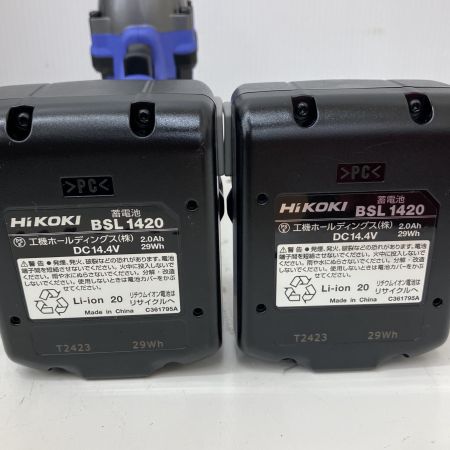  HiKOKI ハイコーキ 14.4Vコードレスインパクトドライバ　充電器・充電池2個・ケース付  FWH14DF パープル