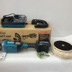 △△ MAKITA マキタ 180mm充電式ポリッシャ 40Vバッテリー（充電回数1回）　急速充電器　セット PV001GRD ブルー Bランク