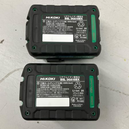 HiKOKI ハイコーキ インパクトドライバ 充電器・充電池2個・ケース付 コードレス式 36v 2.5Ah J3504334 WH36DD 2XHRSZ レッド