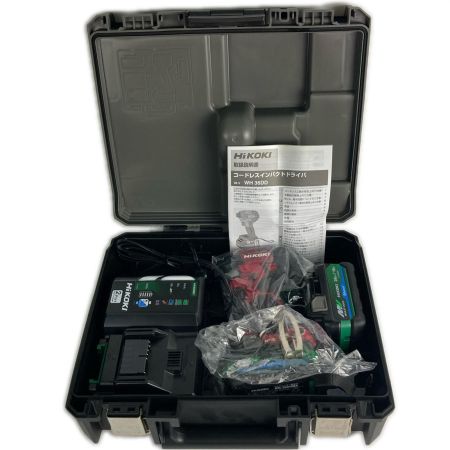  HiKOKI ハイコーキ 電動インパクトドライバ WH36DD 2XHRSZ レッド 充電器・充電池2個・ケース付 