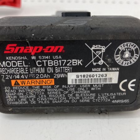  Snap-on スナップオン 1/4 電動ラチェット 14.4V コードレスラチェットレンチ CTRJ714A レッド