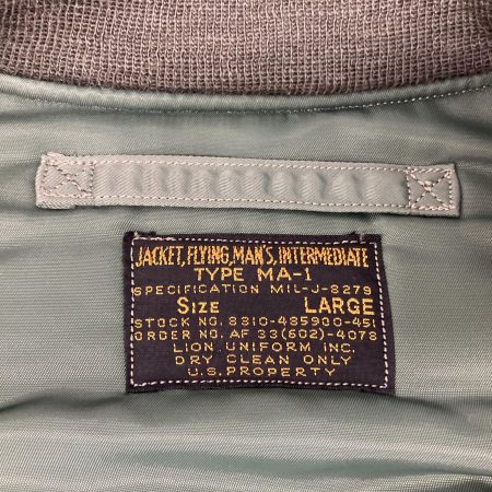  BUZZ RICKSON'S バズ リクソンズ TYPE MA-1 “LION UNIFORM INC. フライトジャケット BR10981 オリーブ