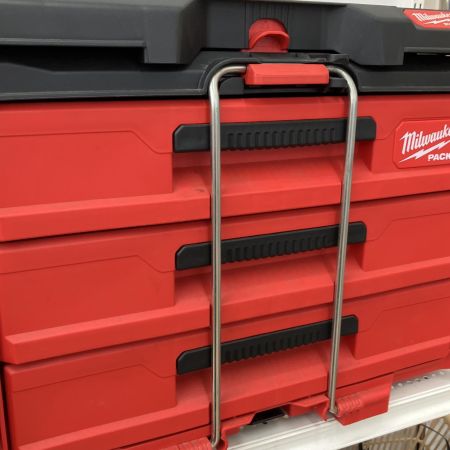 Milwaukee PACKOUT デスクトップ　天板付　マルチサイズ引き出し収納　 48-22-8447 レッド