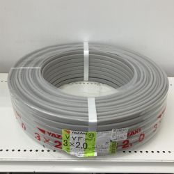 △△ YAZAKI 電材 VVFケーブル　グレー　3芯2.0㎜×100m　 2024/10製造 Sランク