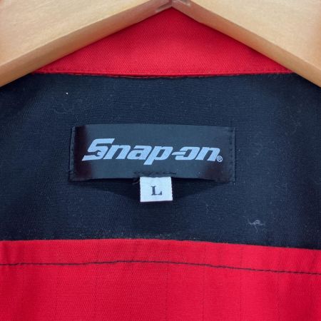  Snap-on スナップオン 半袖 作業用 つなぎ　Lサイズ レッド