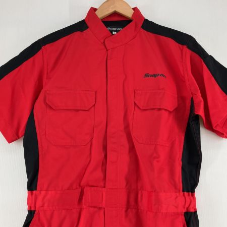 Snap-on スナップオン 半袖 作業用 つなぎ　Lサイズ レッド