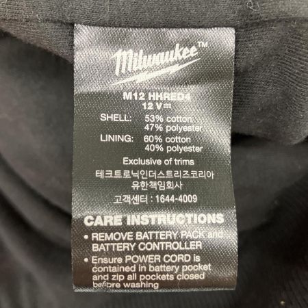  Milwaukee 加熱ジャケット M12 ヒートフーディー XL +バッテリー レッド