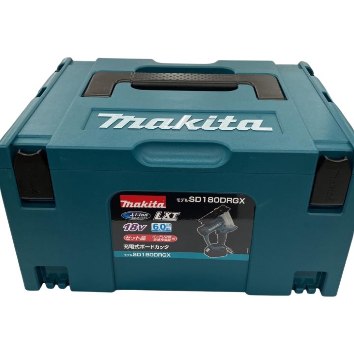 △△MAKITA マキタ 18V充電式ボードカッタ　フルセット(6.0Ahバッテリー×2、充電器DC18RC、ケース付)  SD180DRGX MAKITA マキタ 18V充電式ボードカッタ フルセット(6.0Ahバッテリー×2