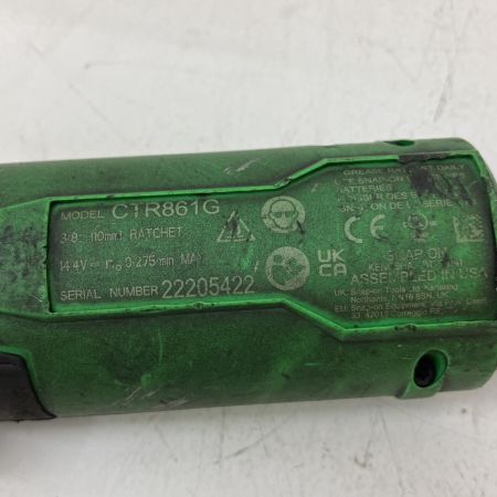 Snap-on スナップオン 14.4v 3/8" コードレスラチェット 本体のみ CTR861G