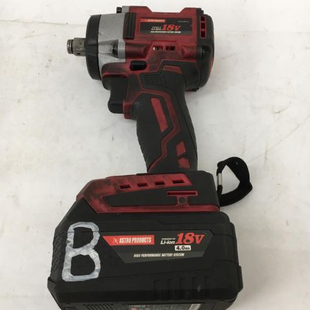  ASTRO PRODUCTS アストロプロダクツ 12.7mm　充電式インパクトレンチ IW876-350N-S レッド 18v 充電池1個付