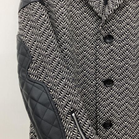  COMME des GARCONS コムデギャルソン JUNYA WATANABE ウール×レザー コート 異素材MIX AD2017 JT-C017 ブラック