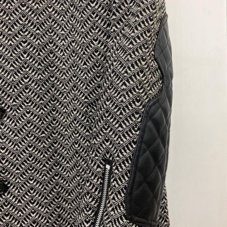  COMME des GARCONS コムデギャルソン JUNYA WATANABE ウール×レザー コート 異素材MIX AD2017 JT-C017 ブラック