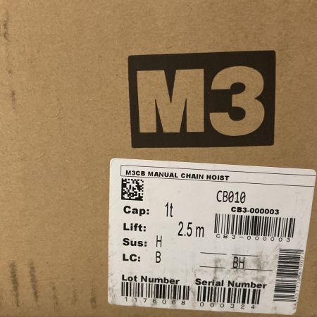  KITO キトー M3形  1t 2.5m  000324 M3 チェーンブロック  CB010