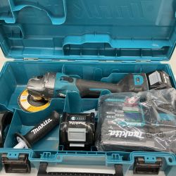 △△ MAKITA マキタ 125mm 40V充電式ディスクグラインダ スライドスイッチ　充電池2個・ケース付 GA018G Cランク