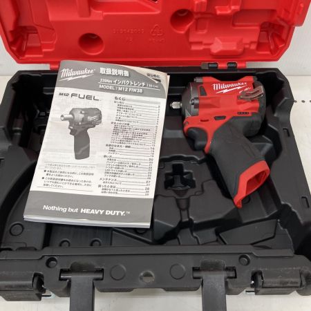  Milwaukee 12v　インパクトレンチ　本体のみ　 M12 FIW38 レッド