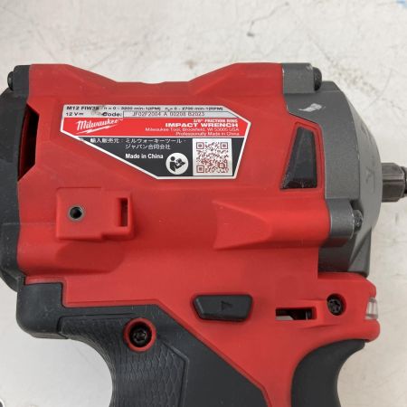  Milwaukee 12v　インパクトレンチ　本体のみ　 M12 FIW38 レッド