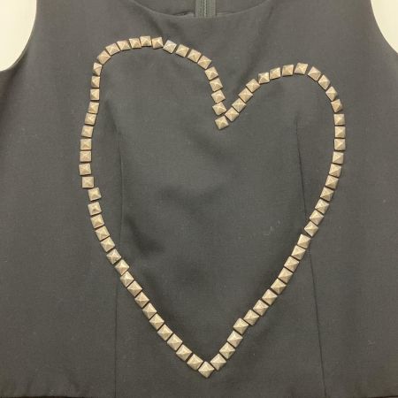  BLACK COMME des GARCONS AD2022 ハートスタッズ プリーツロングワンピース  XS AD2022 1J-O006 ブラック