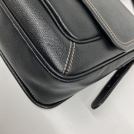  LOEWE ロエベ  ショルダーバッグ フラップ アナグラム型押し オールド ブラック