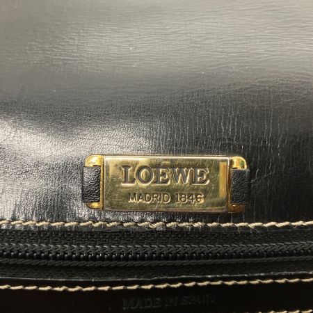  LOEWE ロエベ  ショルダーバッグ フラップ アナグラム型押し オールド ブラック