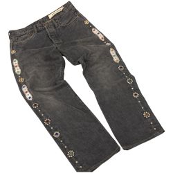 △△ KAPITAL キャピタル 14 Oz Denim 5P Monkey Cisco Gemstone Pants W34 EK-1243 Bランク