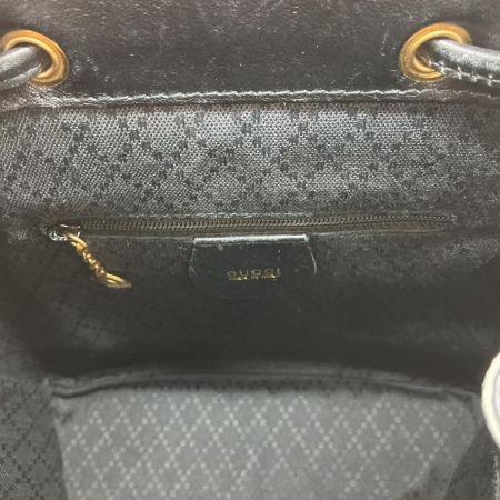  GUCCI グッチ レザー バンブー ミニ リュック 一部破損有 003-2034-0030 ブラック