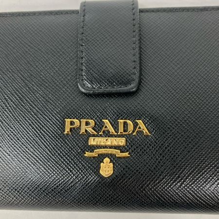  PRADA プラダ 長財布 サフィアーノ 1MV025 ブラック