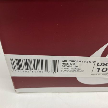  NIKE ナイキ スニーカー AIR JORDAN 1 RETRO HIGH OG  ARTISANAL RED 28.5cm DZ5485-160 ホワイト*エンジ