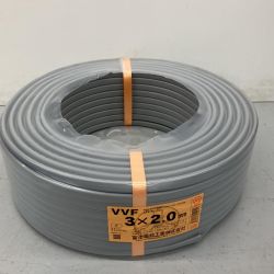 △△ 富士電線工業 電材 VVFケーブル　グレー 3芯2.0㎜×100m　 2024年11月 製造 Sランク