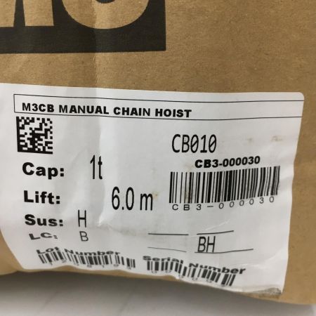  KITO キトー チェーンブロック キトーマイティＭ3形 1t 揚程6m CB010