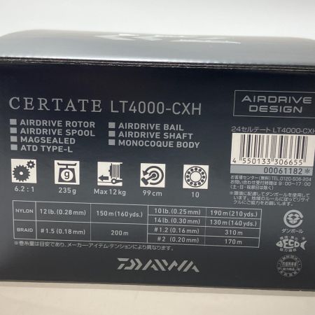  DAIWA ダイワ スピニングリール 24セルテート LT4000-CXH 00061182