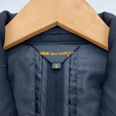  COMME des GARCONS コムデギャルソン ウールジャケット カッティング 花柄フリル AD2017  size S GB-J016 ブラック