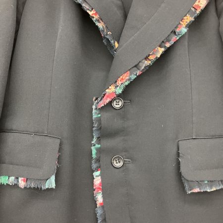  COMME des GARCONS コムデギャルソン ウールジャケット カッティング 花柄フリル AD2017  size S GB-J016 ブラック