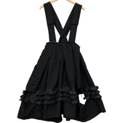 △△ BLACK COMME des GARCONS ダメージ加工 フリルワンピース  AD2024 1O-A002 ブラック Aランク