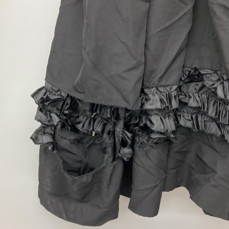  BLACK COMME des GARCONS ダメージ加工 フリルワンピース  AD2024 1O-A002 ブラック