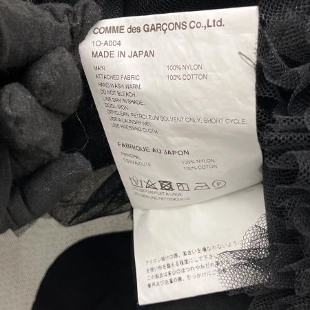  BLACK COMME des GARCONS ナイロンチュール立体格子ワンピース  1O-A004 ブラック