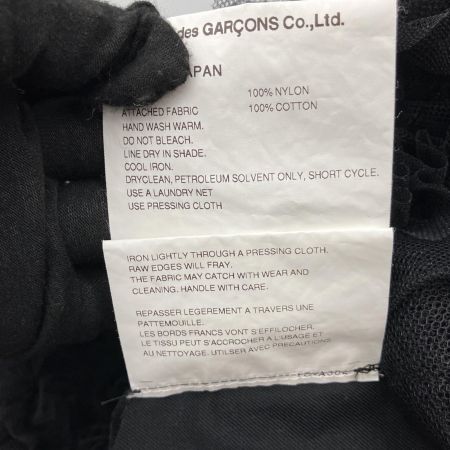  BLACK COMME des GARCONS ナイロンチュール立体格子ワンピース  1O-A004 ブラック